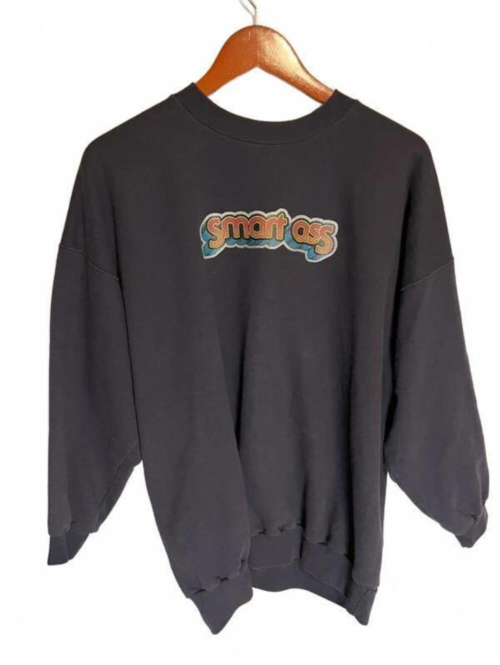 Vintage crew black glitter “smart ass” graphic XL sweatshirt